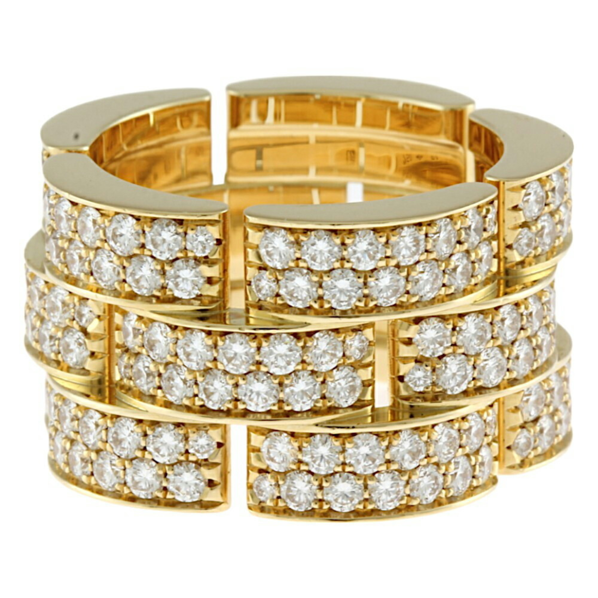 Cartier Maillon Panthere Diamond Ring, Size 13, 18K, Diamond, Women's, CARTIER