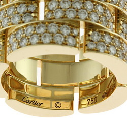 Cartier Maillon Panthere Diamond Ring, Size 13, 18K, Diamond, Women's, CARTIER