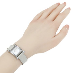 Hermes H Watch Wristwatch Stainless Steel HH1.235 Quartz Ladies HERMES Bezel Diamond Shell Dial