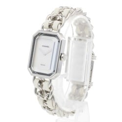 Chanel Premiere M Watch, Stainless Steel H1639 Quartz, Women's, CHANEL, White Shell, Manufacturer's Bracelet