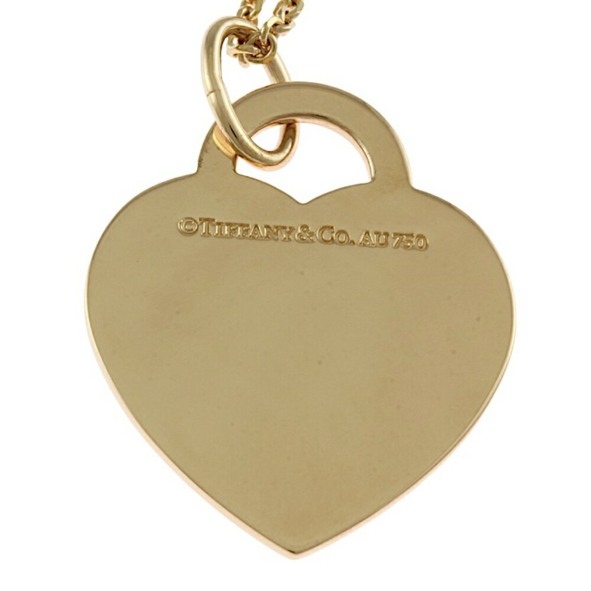 Tiffany Return to Heart Tag Necklace 18K Gold Women's TIFFANY&Co.