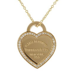 Tiffany Return to Heart Tag Diamond Necklace 18K Women's TIFFANY&Co.