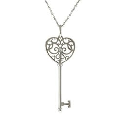 Tiffany Enchant Heart Key Necklace 18K Diamond Women's TIFFANY&Co.