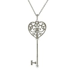 Tiffany Enchant Heart Key Necklace 18K Diamond Women's TIFFANY&Co.