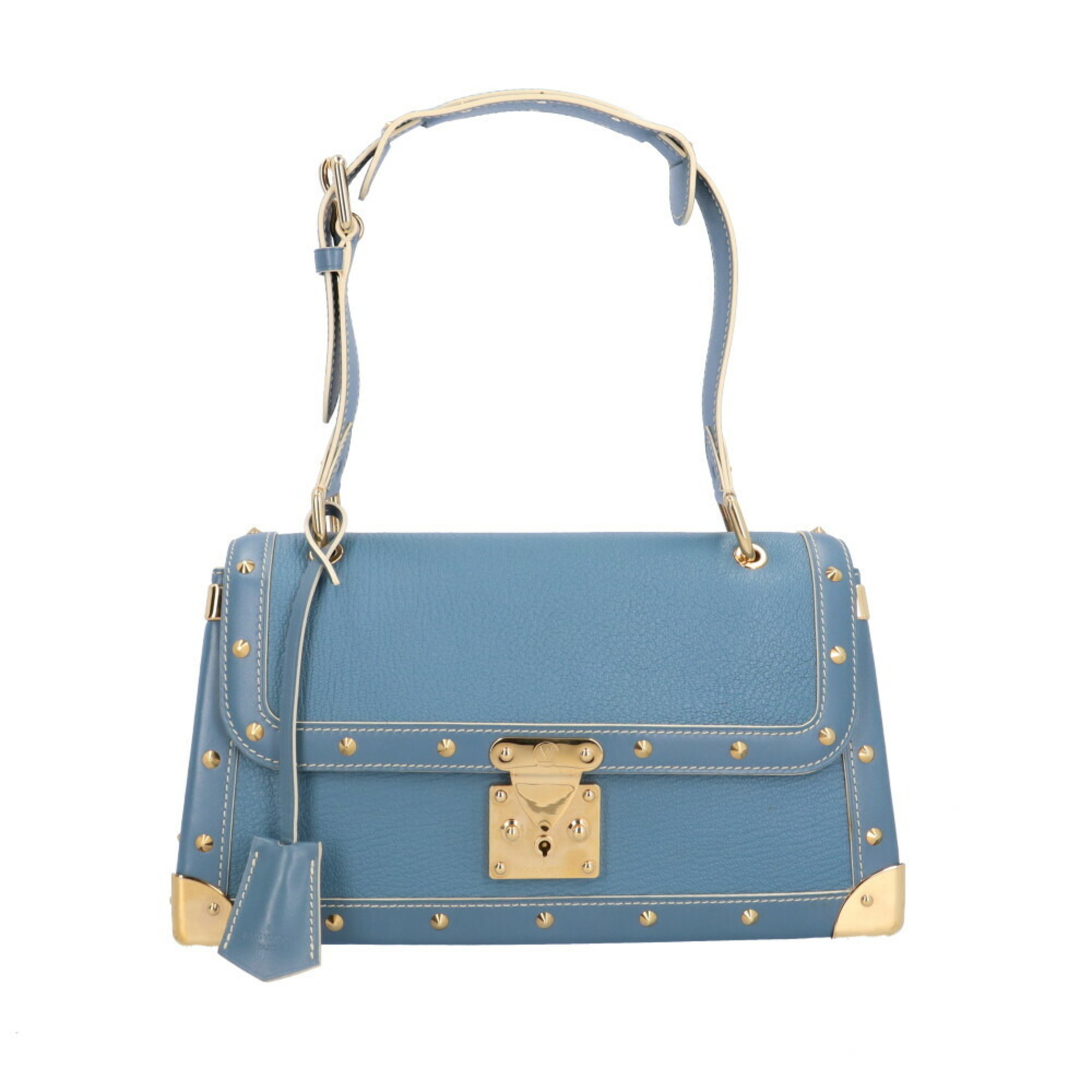 Louis Vuitton Taranteu Suhali Shoulder Bag Leather M91821 Blue Women's LOUIS VUITTON