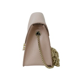 Furla Shoulder Bag Leather Pink Women's Chain