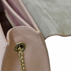 Furla Shoulder Bag Leather Pink Women's Chain