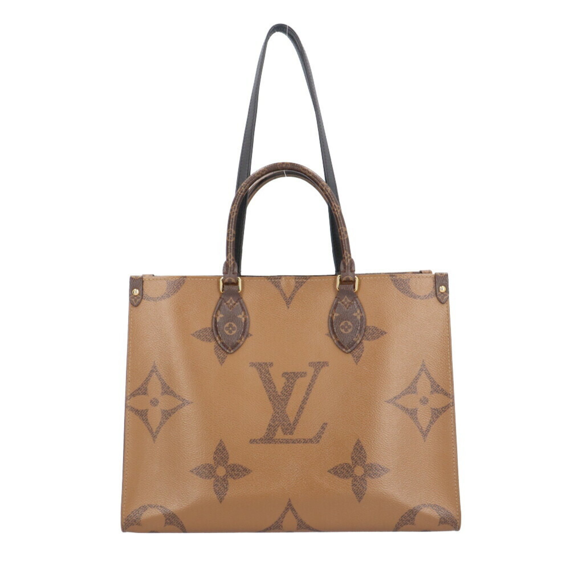 Louis Vuitton On the Go MM Monogram Giant Shoulder Bag Reverse M45321 Brown Unisex LOUIS VUITTON 2way