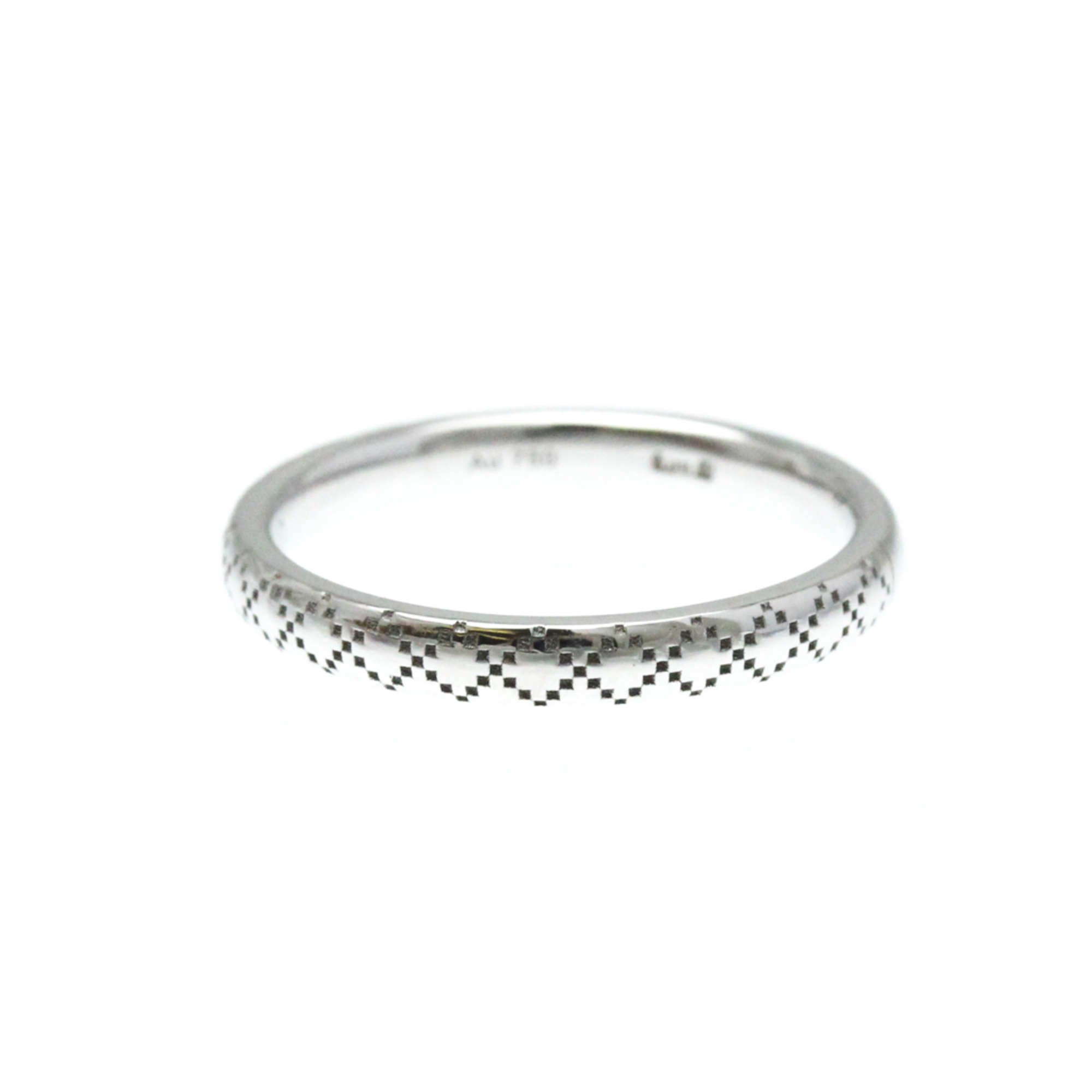 Gucci Diamantissima Ring White Gold (18K) Fashion No Stone Band Ring Silver
