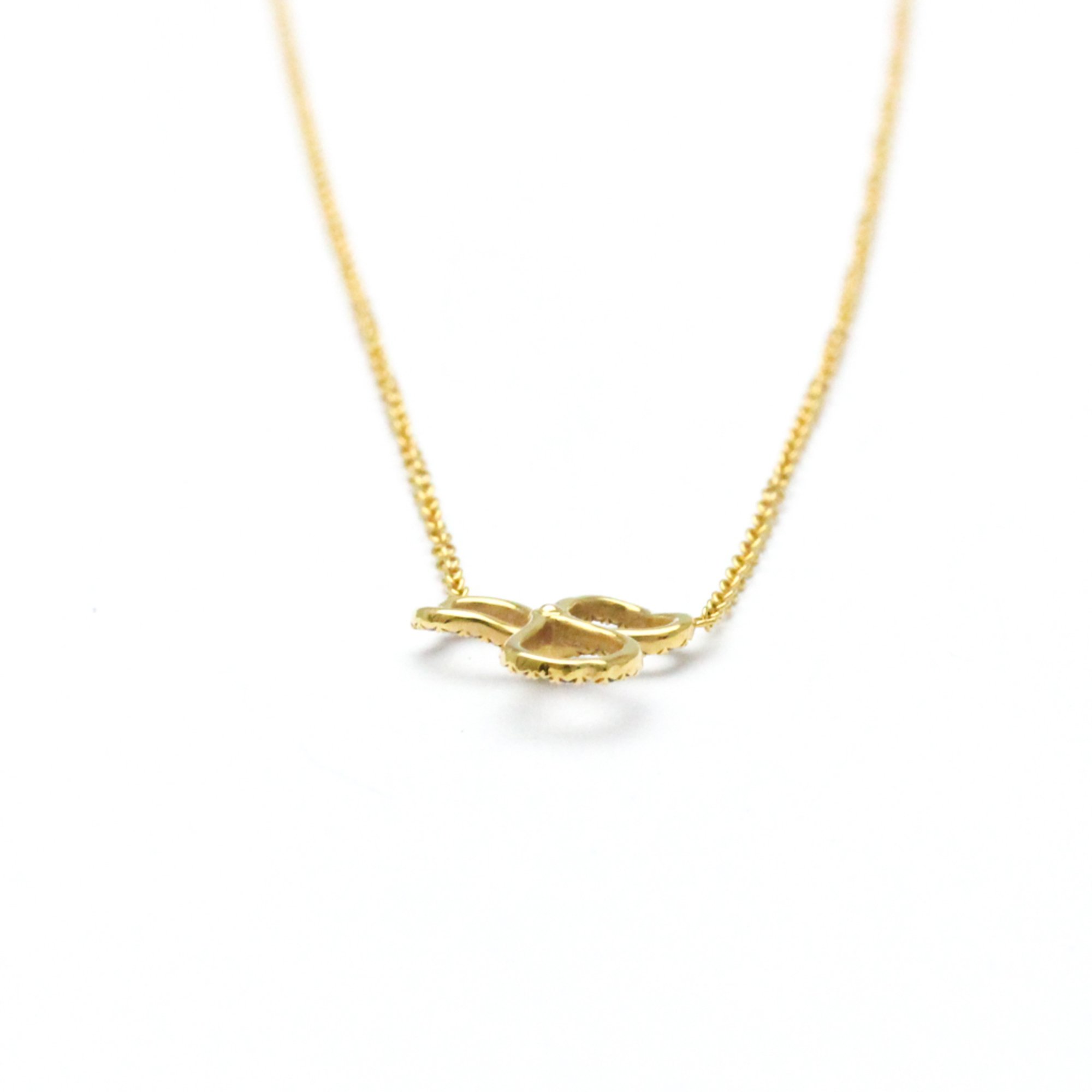 Tiffany Open Paper Necklace Yellow Gold (18K) Diamond Men,Women Fashion Necklace (Gold)