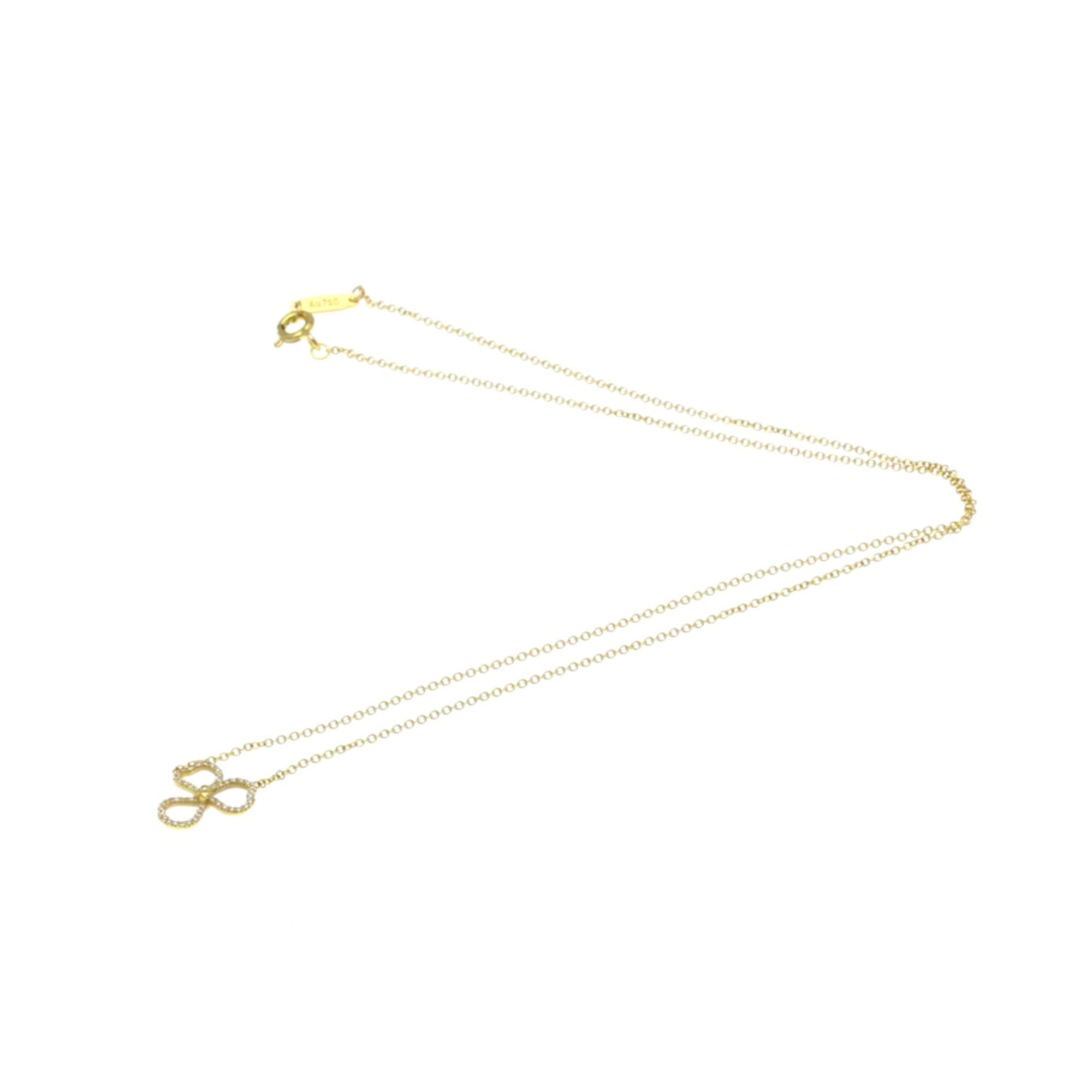 Tiffany Open Paper Necklace Yellow Gold (18K) Diamond Men,Women Fashion Necklace (Gold)