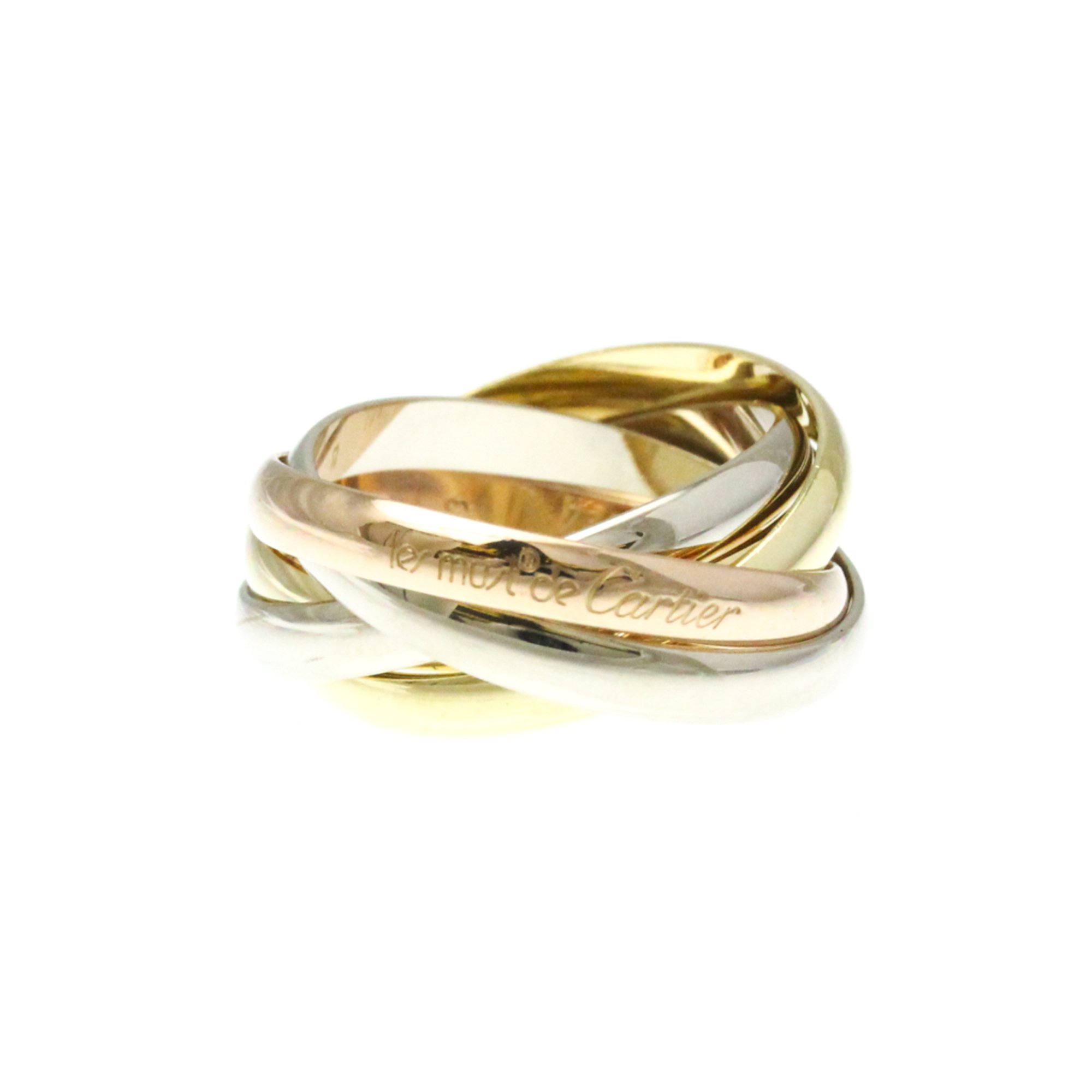 Cartier Trinity Ring 5 Rows Pink Gold (18K),White Gold (18K),Yellow Gold (18K) Fashion No Stone Band Ring Gold