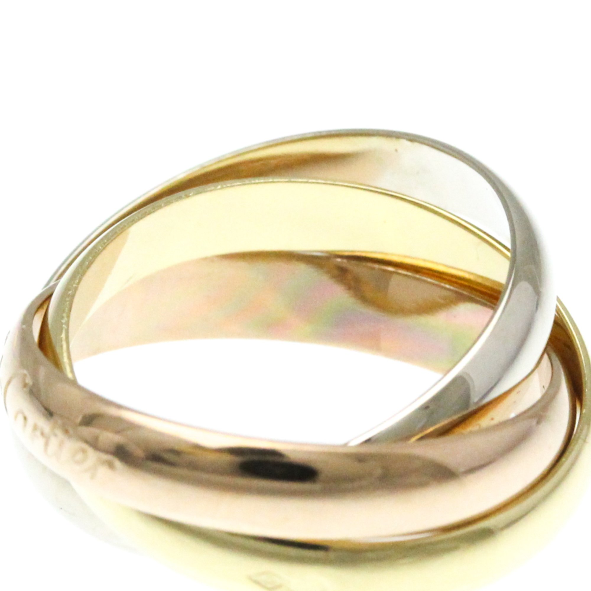 Cartier Trinity Pink Gold (18K),White Gold (18K),Yellow Gold (18K) Fashion No Stone Band Ring