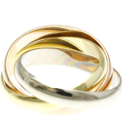 Cartier Trinity Pink Gold (18K),White Gold (18K),Yellow Gold (18K) Fashion No Stone Band Ring