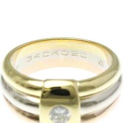 Cartier Three Color Diamond Ring Pink Gold (18K),White Gold (18K),Yellow Gold (18K) Fashion Diamond Band Ring Gold