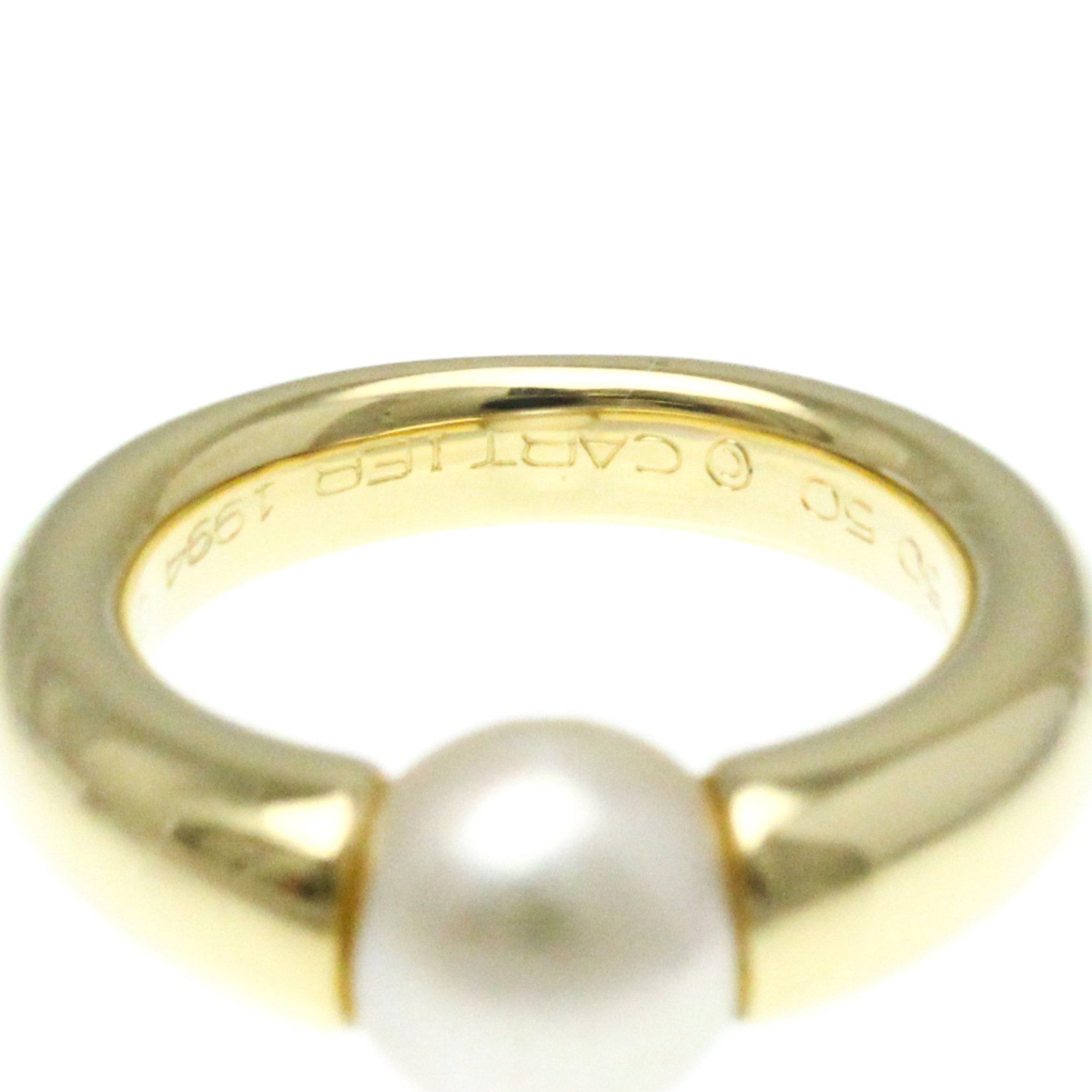 Cartier Pearl Ring Yellow Gold (18K) Fashion Pearl Band Ring Gold