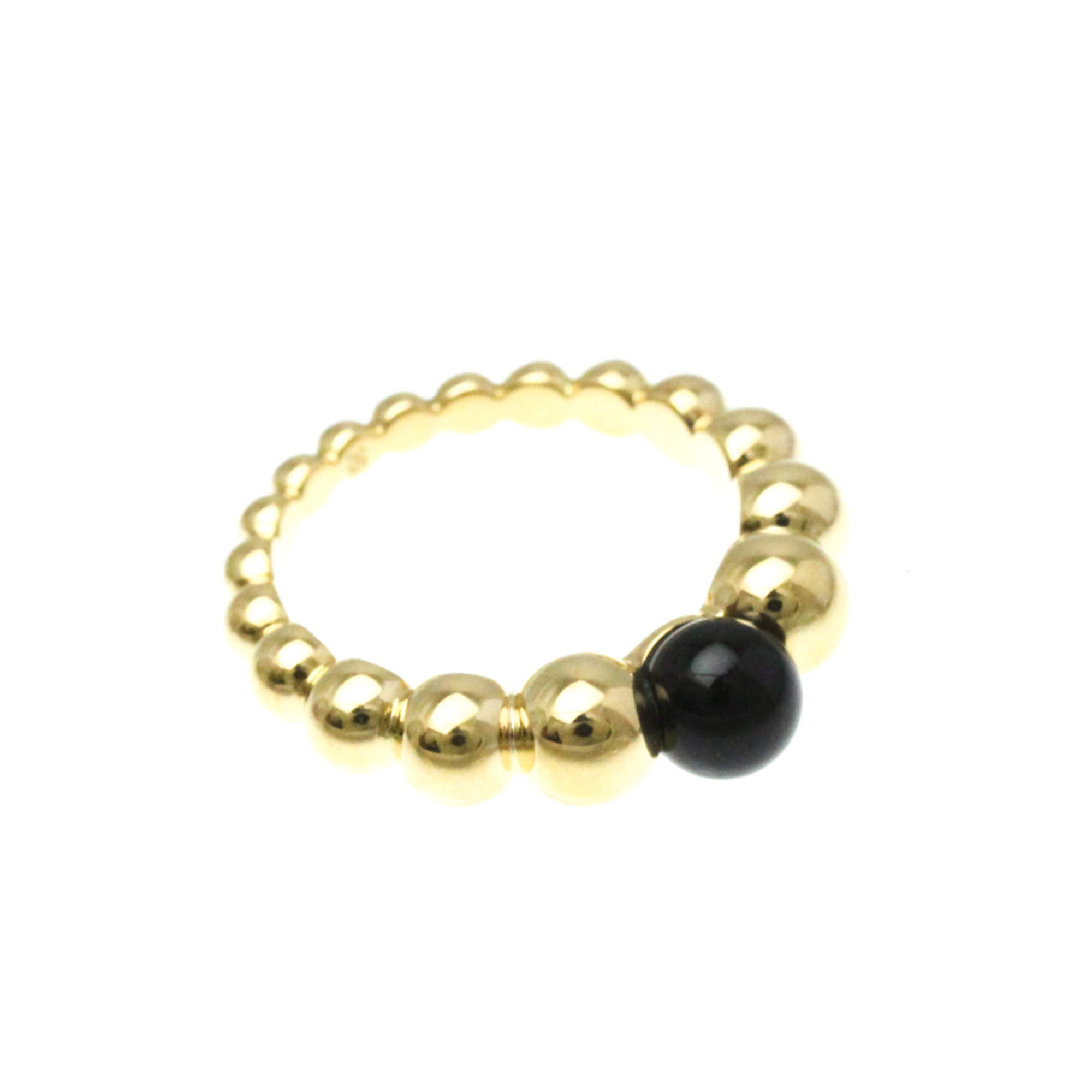Van Cleef & Arpels Perlee Varician Onix Ring Yellow Gold (18K) Fashion Onyx Band Ring Gold