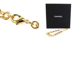 CHANEL Necklace Coco Mark Seashell Metal Rhinestone Gold Pink Women's e58731i