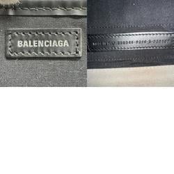 BALENCIAGA Handbag Navy Cabas XS Canvas Black x Ivory Women's 360346 z1262