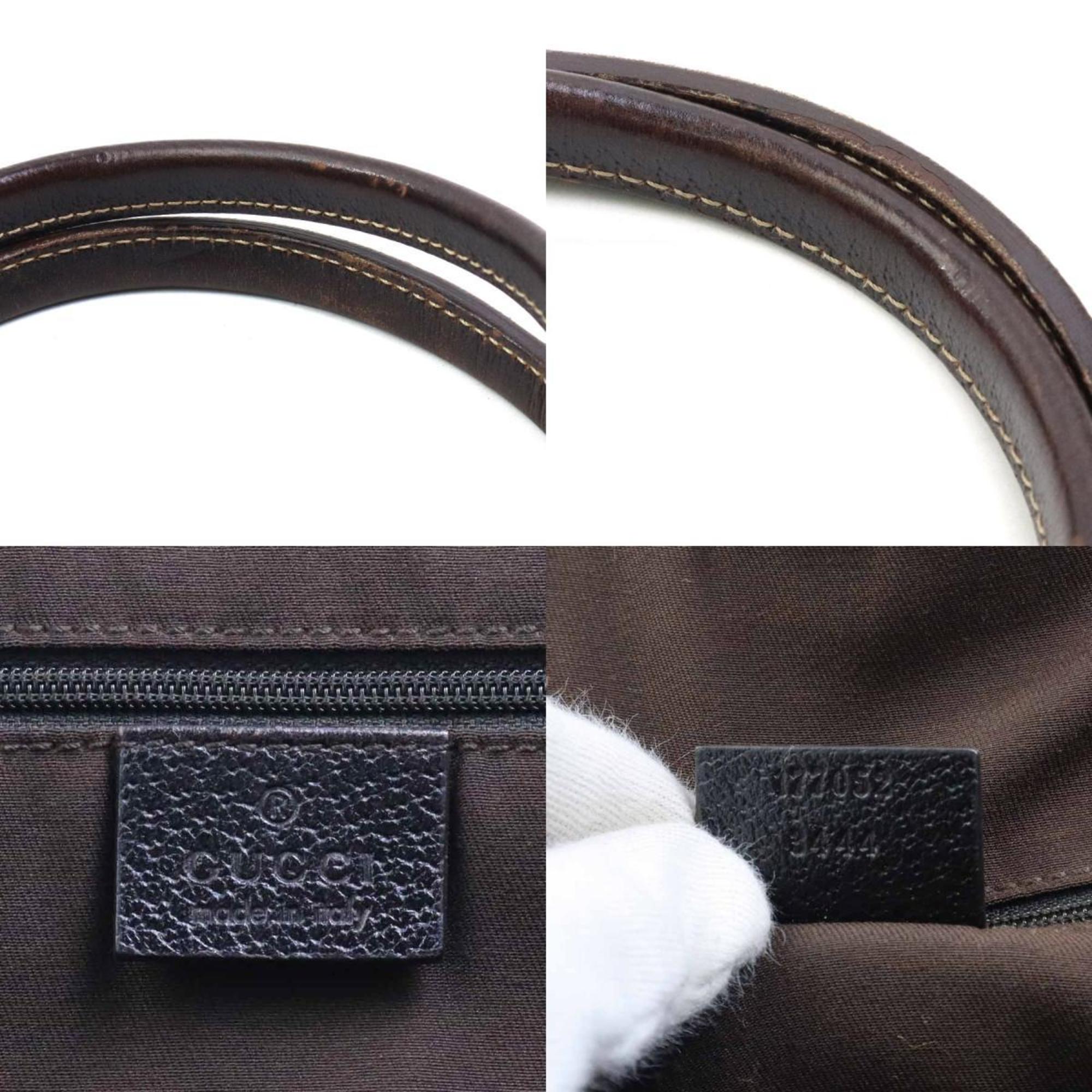 GUCCI Shoulder Bag GG Canvas Leather Beige Brown Women's 177052 e58719i