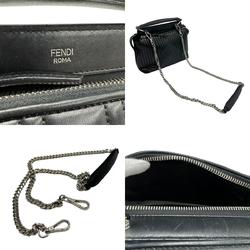 FENDI Shoulder Bag Dotcom Leather Black Women's 8BN299-18F z1257