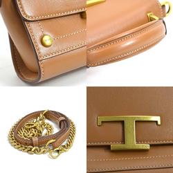 Tod's Timeless Leather Shoulder Bag, Brown, Women's, 55682g
