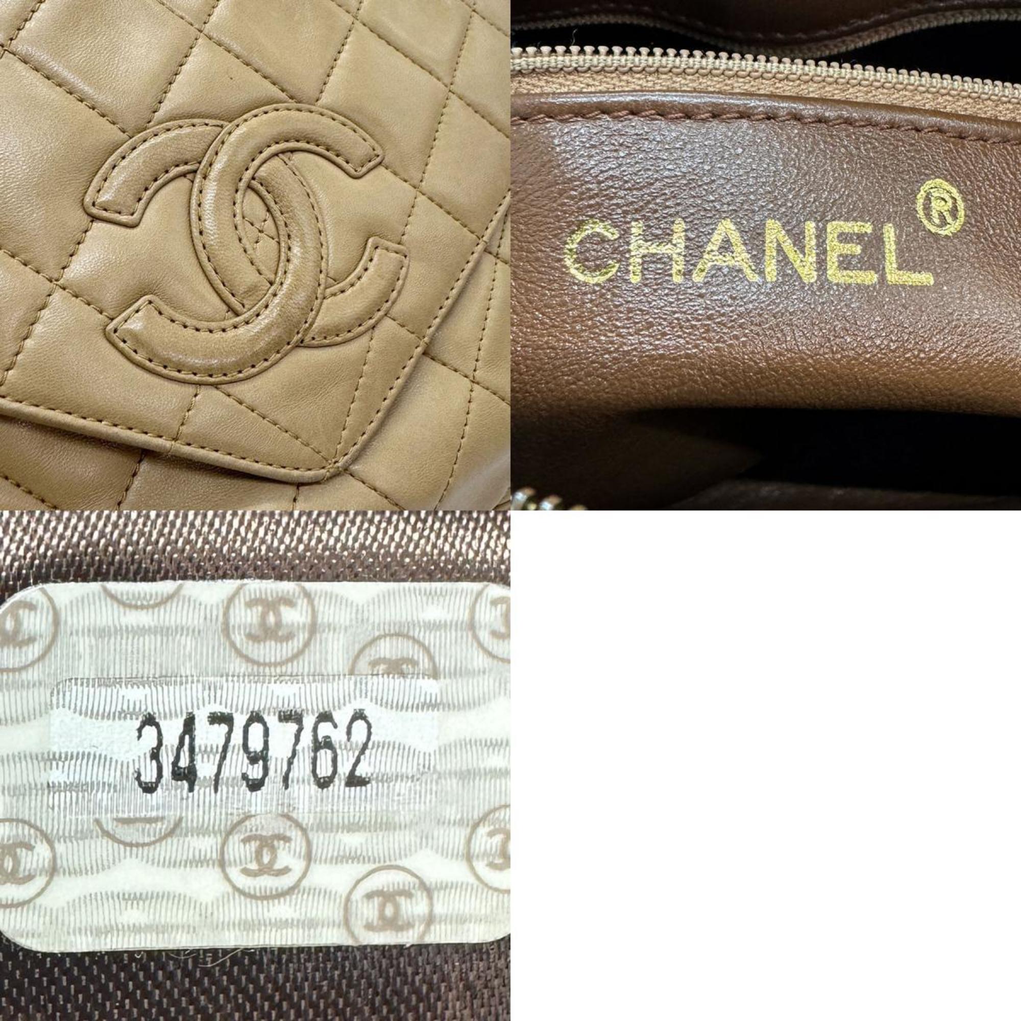 CHANEL shoulder bag, lambskin, beige, women's, z0790