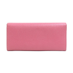 BVLGARI Bi-fold Long Wallet Leather Pink Women's h30314f