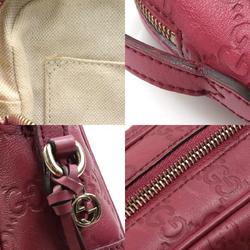 GUCCI Shoulder Bag Guccissima x Micro Leather Dark Purple Red Women's 387360 e58718a