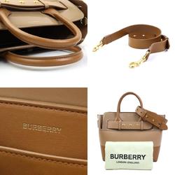 Burberry handbag shoulder bag leather brown ladies h30312g