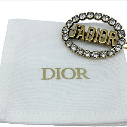 Christian Dior J'ADIOR Hair Clip GP Gold Rhinestone Women's
