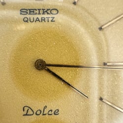 SEIKO Dolce Watch Quartz 6730 Men's Women's Analogue Non-Original Strap Gold Black