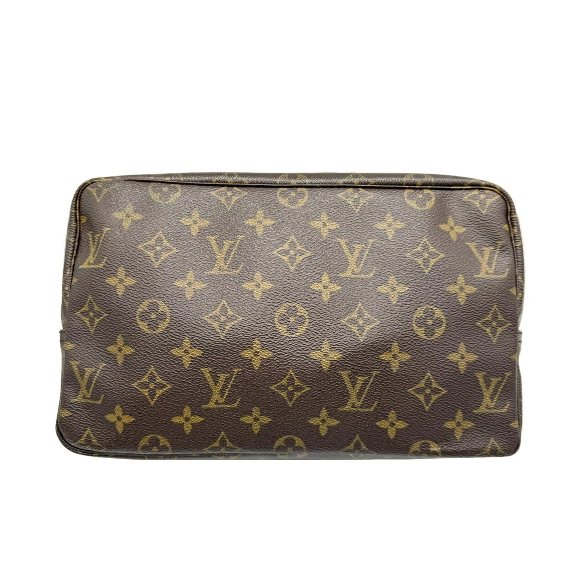 LOUIS VUITTON Louis Vuitton Monogram Truss Toilette 28 M47522 Brown Pouch Second Bag Case for Women Men 884NO