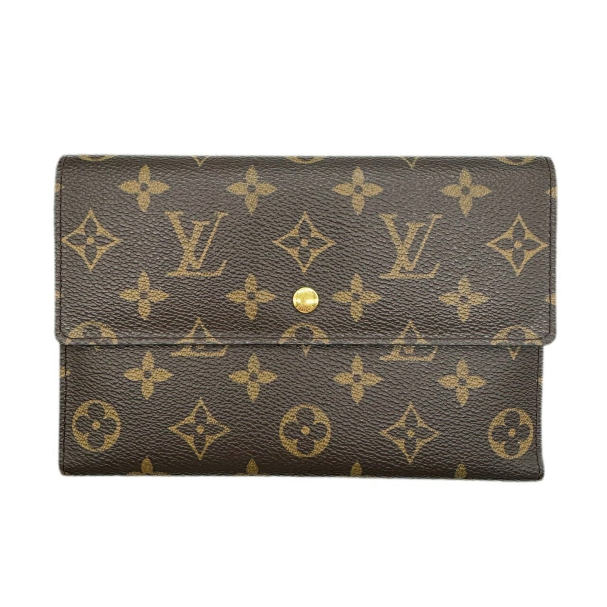 LOUIS VUITTON Louis Vuitton Pochette Passport Monogram Long Wallet Case Business Card Holder Men's Women's M60135 CA0053