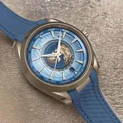 Omega Seamaster Aqua Terra GMT Worldtimer Master Chronometer Summer Blue 220.12.43.22.03.002 Men's Watch