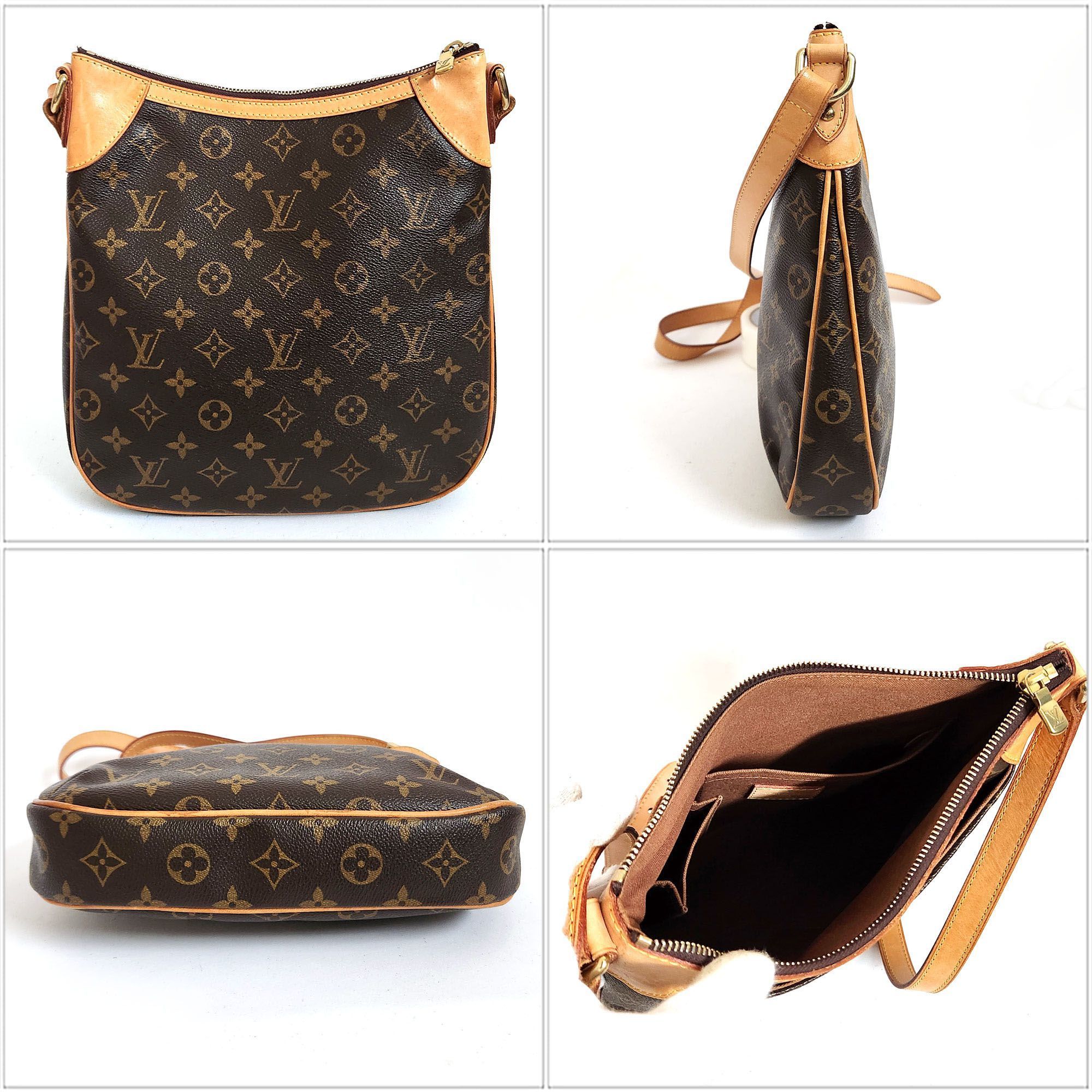 Louis Vuitton LOUISVUITTON Monogram Odeon PM Shoulder Bag M56390 Brown Women's Back VUITTON