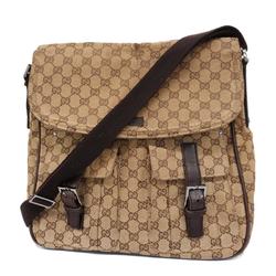 Gucci Shoulder Bag GG Canvas 114269 Brown Women's