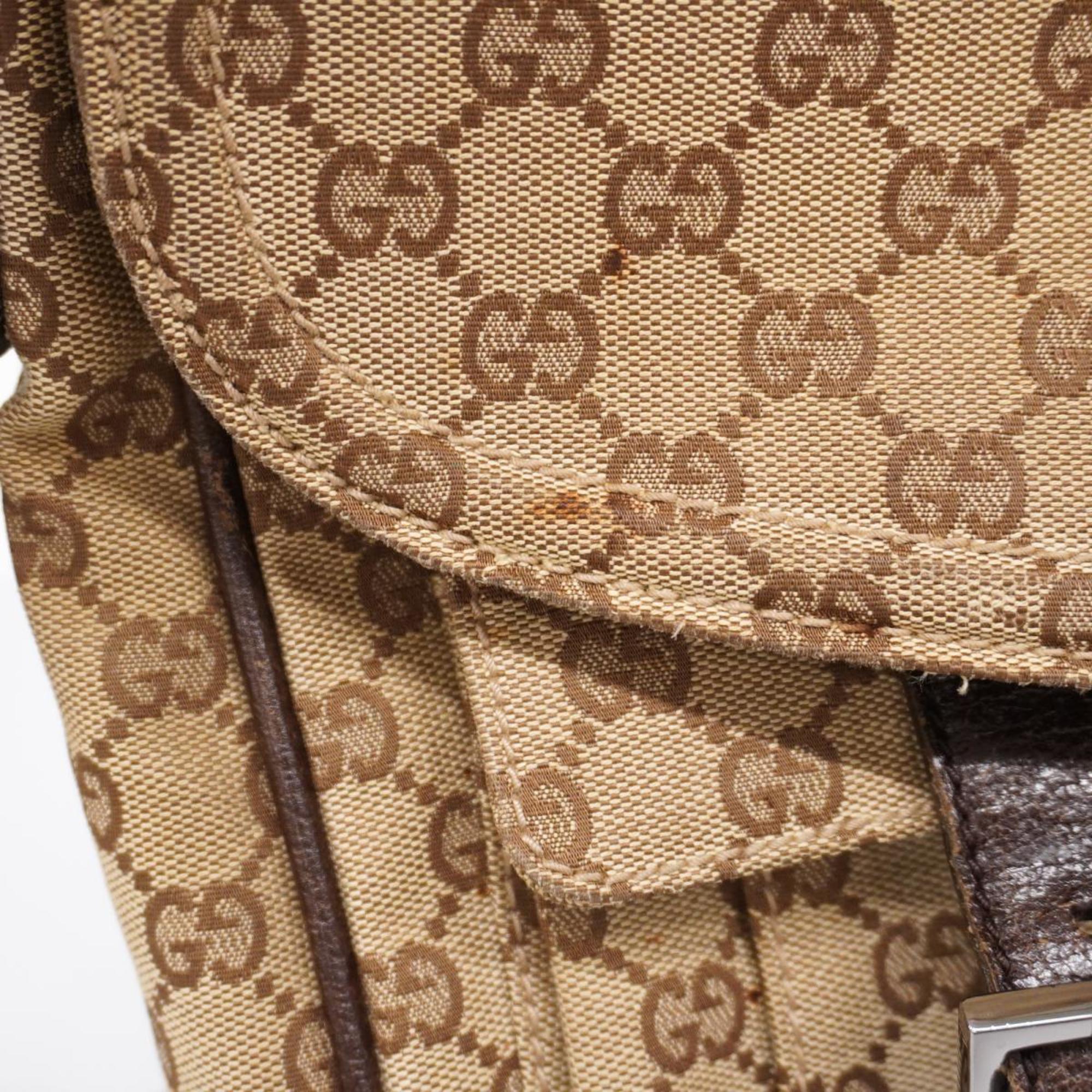 Gucci Shoulder Bag GG Canvas 114269 Brown Women's