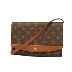 Louis Vuitton Shoulder Bag Monogram Bordeaux 24 M51798 Brown Women's