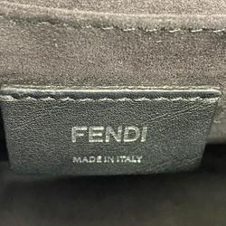 Fendi Shoulder Bag Canai Leather Black Multicolor Women's