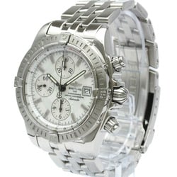 Polished BREITLING Chronomat Evolution MOP Steel Automatic Watch A13356 BF571641