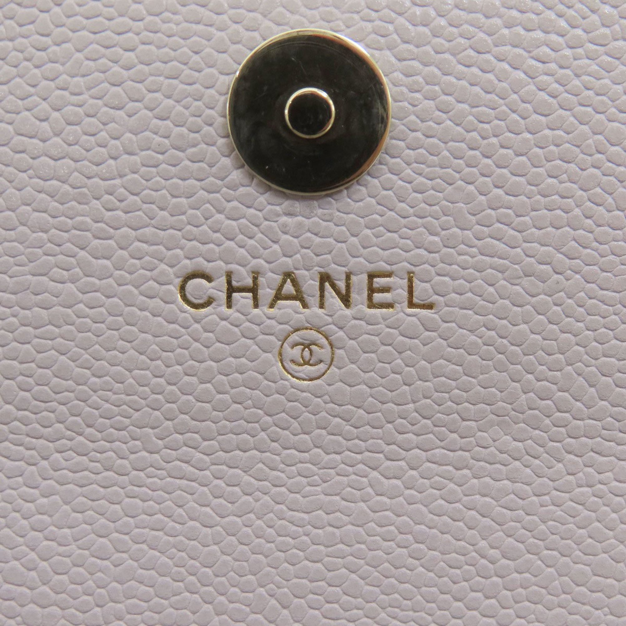 Chanel Chain Wallet Matelasse Long Caviar Skin Women's CHANEL