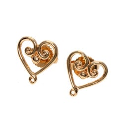 Tiffany & Co. Venezia Goldoni Heart Earrings, 18K Pink Gold, Women's, TIFFANY