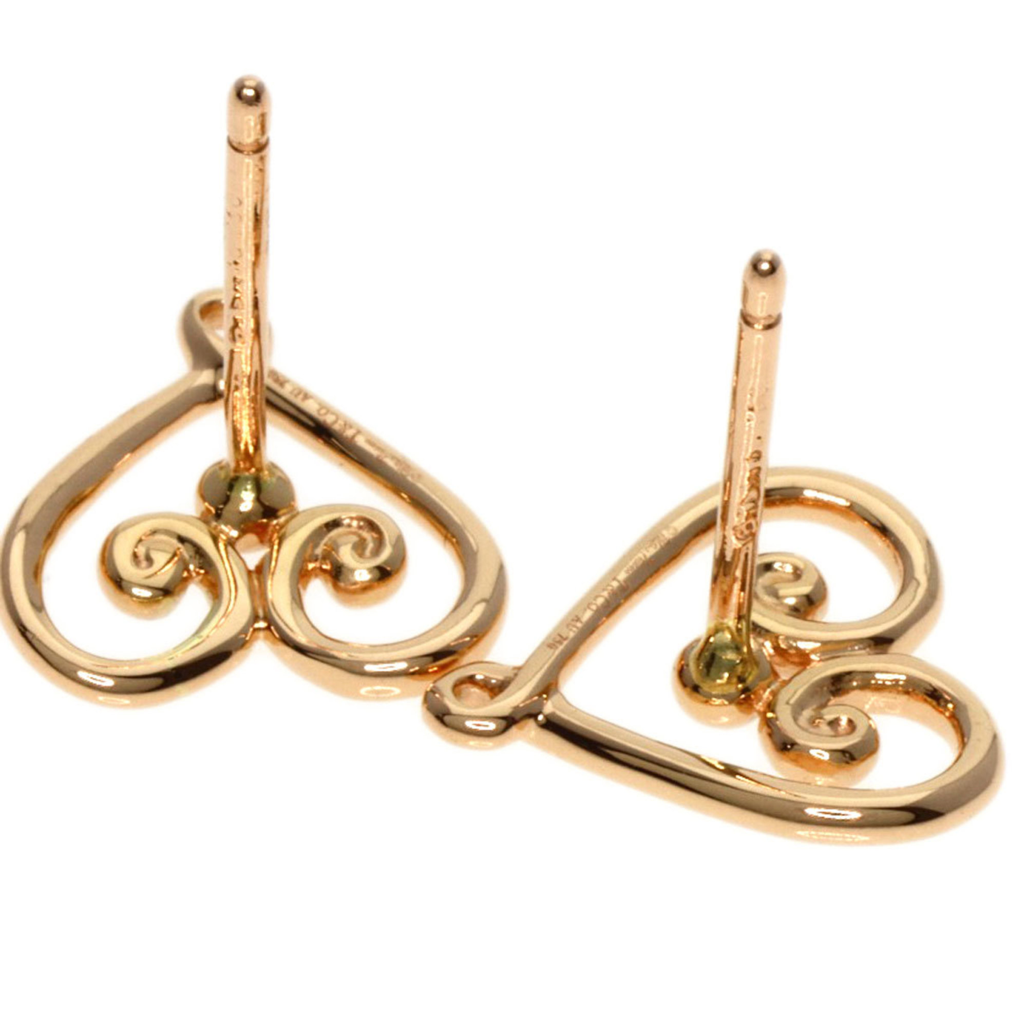 Tiffany & Co. Venezia Goldoni Heart Earrings, 18K Pink Gold, Women's, TIFFANY