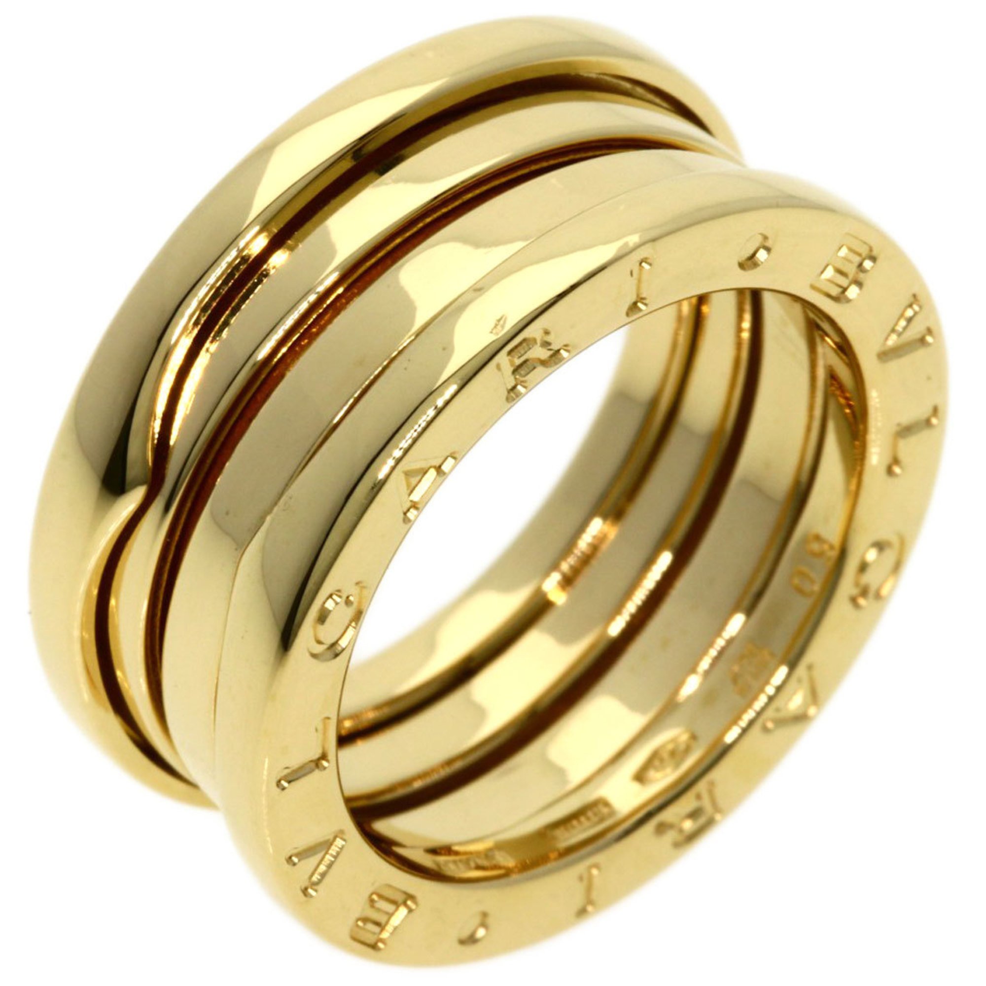 BVLGARI B-zero1 B-zero One S 3 Band #50 Ring, K18 Yellow Gold, Women's