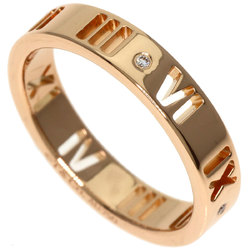 Tiffany Pierced Atlas 4P Diamond Ring, 18K Pink Gold, Women's, TIFFANY&Co.
