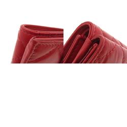 CHANEL Tri-fold Compact Wallet Matelasse Bi-fold Calfskin Women's