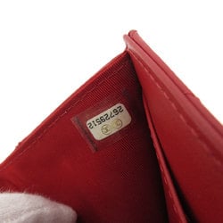 CHANEL Tri-fold Compact Wallet Matelasse Bi-fold Calfskin Women's