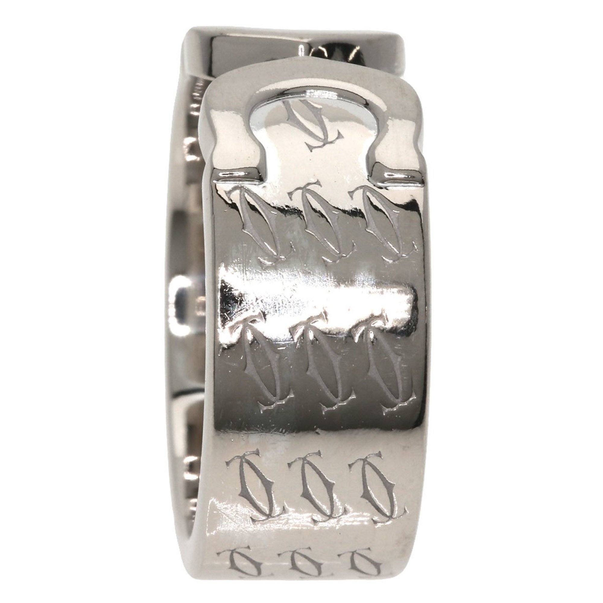 Cartier 2C Ring 2000 Limited Edition #52 K18 White Gold Ladies CARTIER