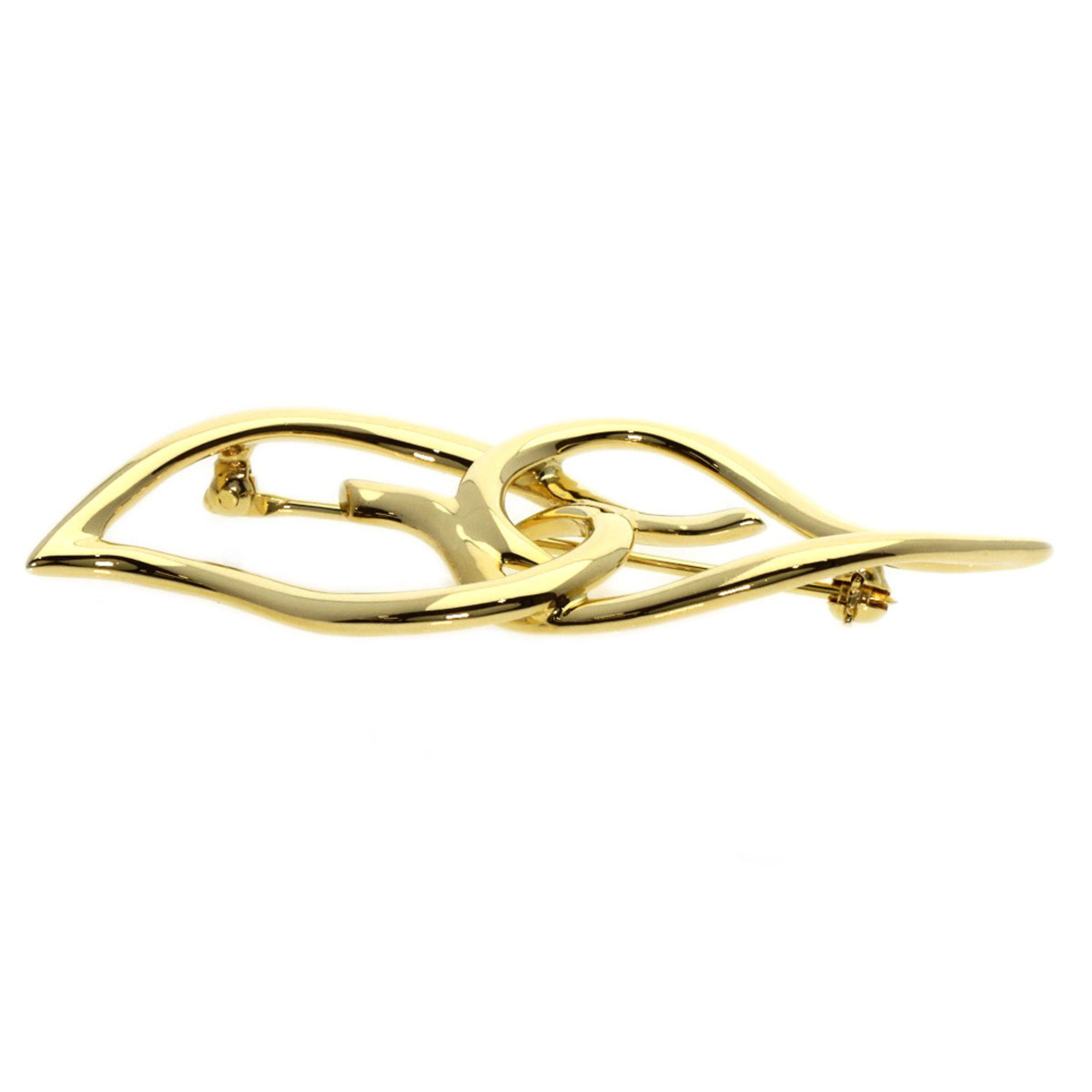 Tiffany Double Leaf Brooch, 18K Yellow Gold, Women's, TIFFANY&Co.